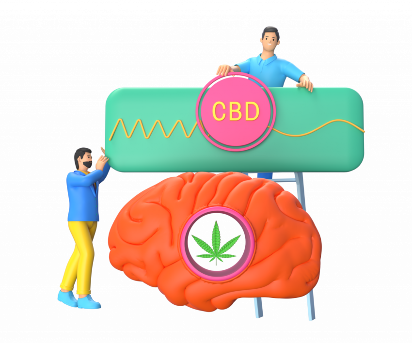 Doctors using CDB in anxiety treatment - 3D image