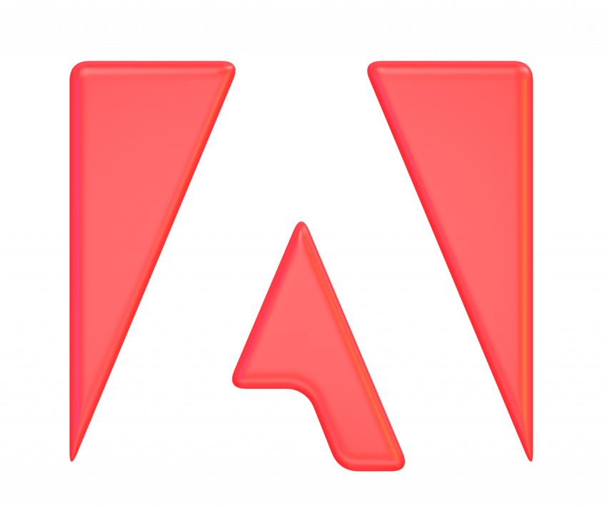 Adobe icon without background - 3D image