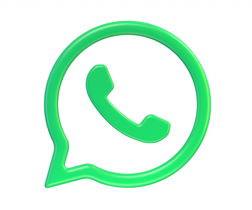 WhatsApp icon without background - 3D image