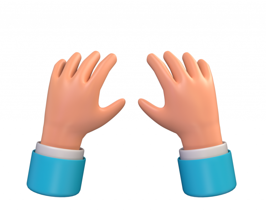 Typing gesture - 3D image