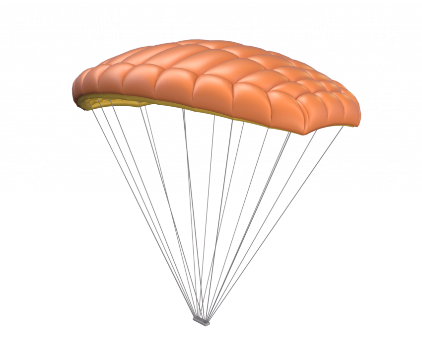 Paragliding - 3D image