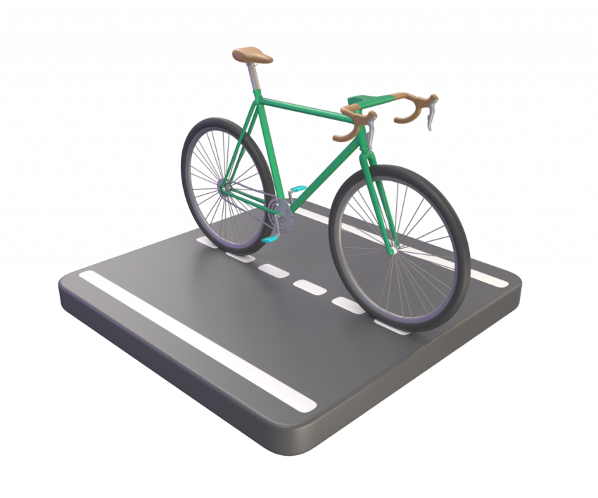 Road Cycling - 3D image