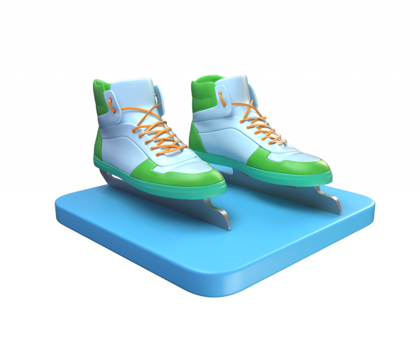 Speed Skating - 3D image