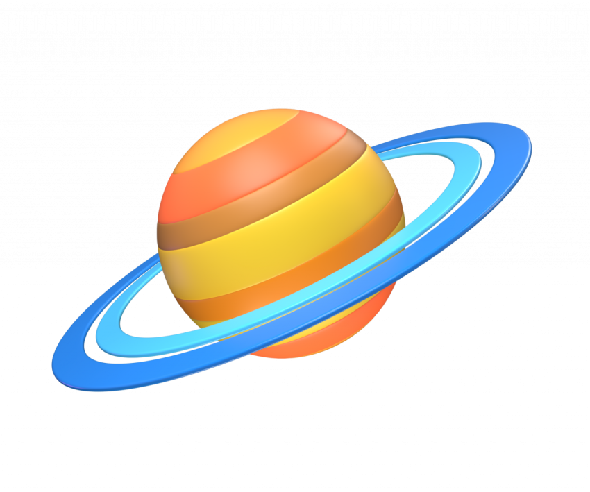 Saturn Planet - 3D image