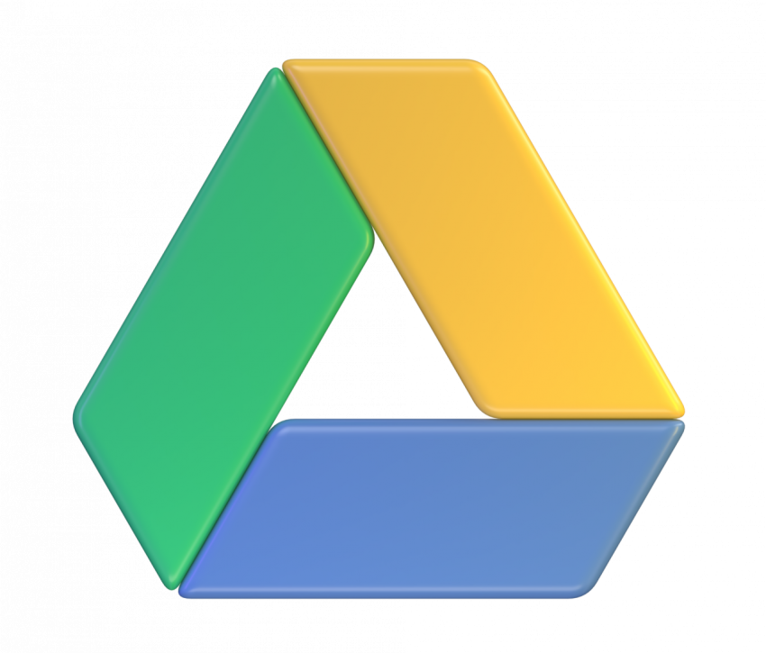 Google Drive icon without background - 3D image