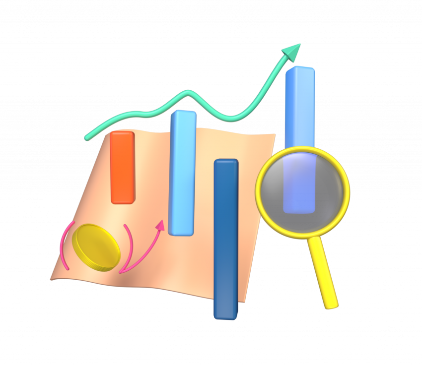 Statistics & Data - 3D image