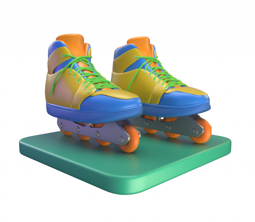 Roller Skating - 3D image