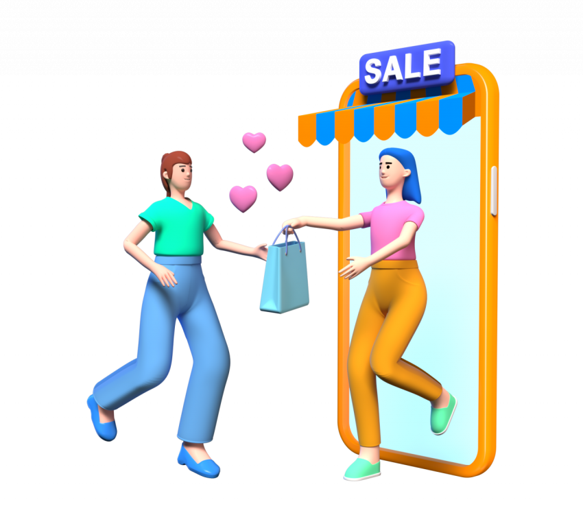 Shopping sale offer - 3D image
