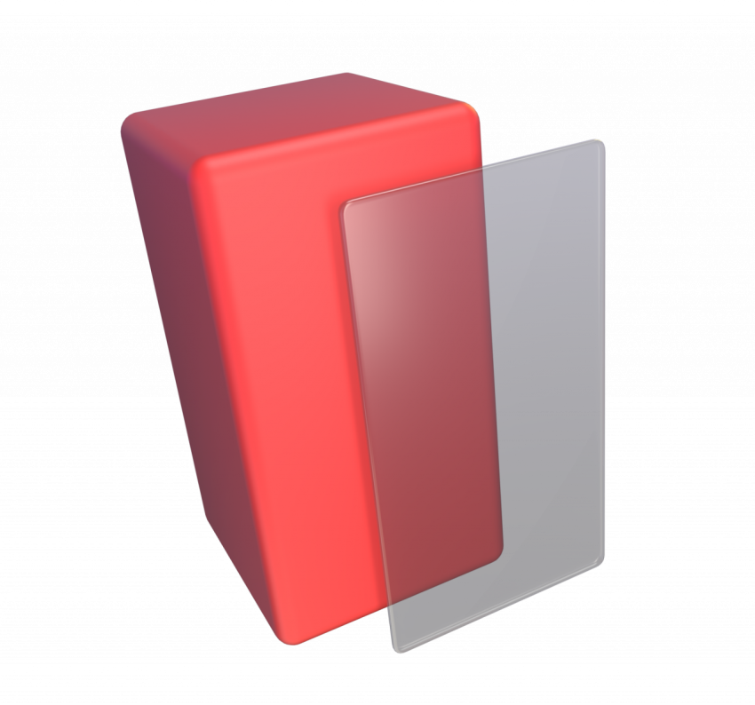 Rectangle glass - 3D image
