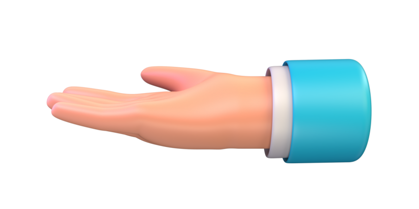 Ask hand - 3D image