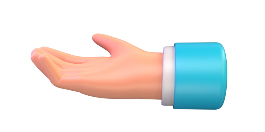 Donation gesture - 3D image