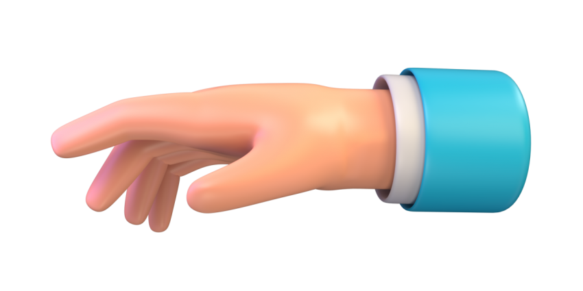 Relaxed hand gesture - 3D image