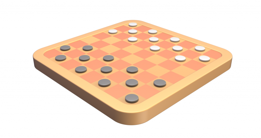 Checkers - 3D image