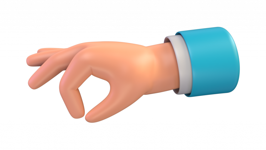 Hold hand gesture - 3D image