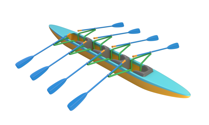 Rowing - 3D image