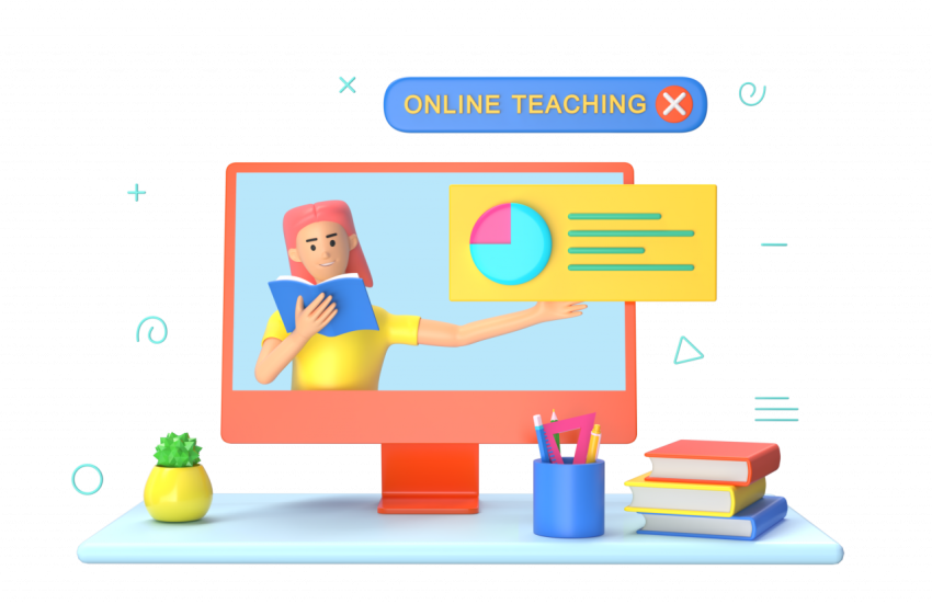 Online teaching - 3D image