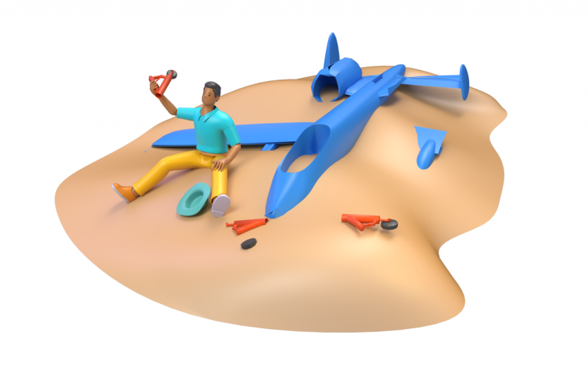 Crash Landing - 3D image