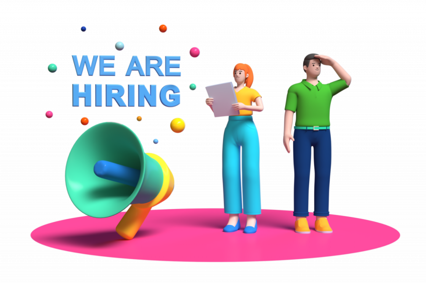 We Are Hiring - Team searching for candidate - 3D image