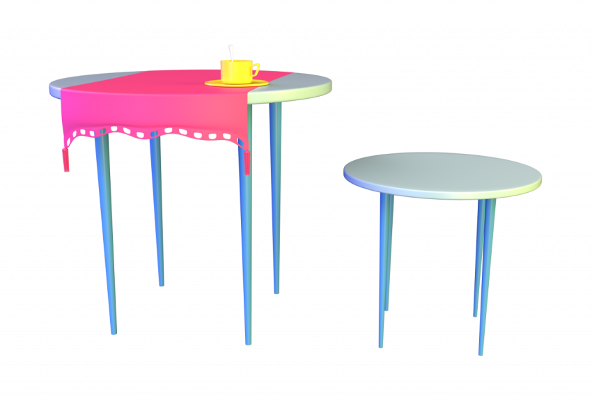 Two Tables - 3D image
