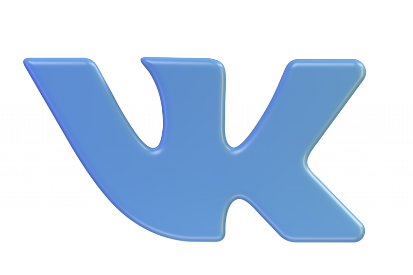 VK icon without background - 3D image