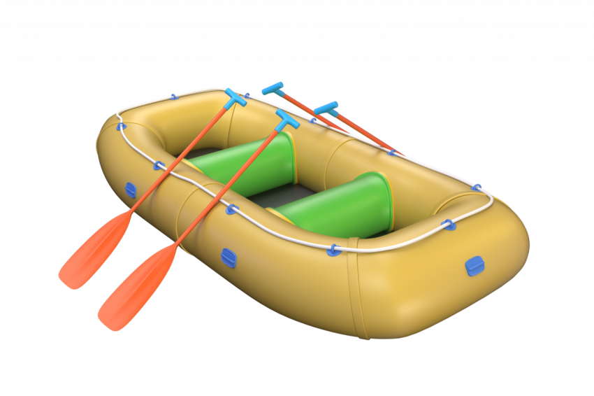 Water Rafting - 3D image