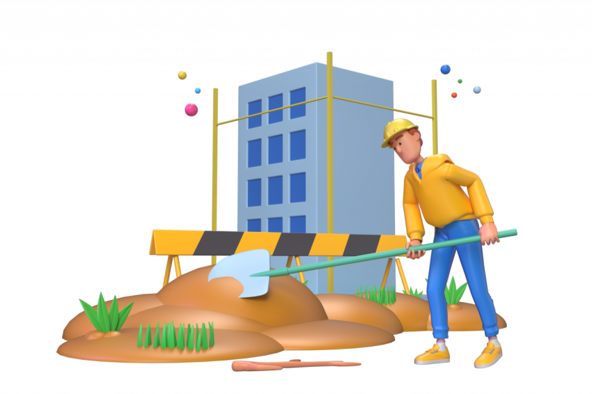 Construction Worker - 3D image