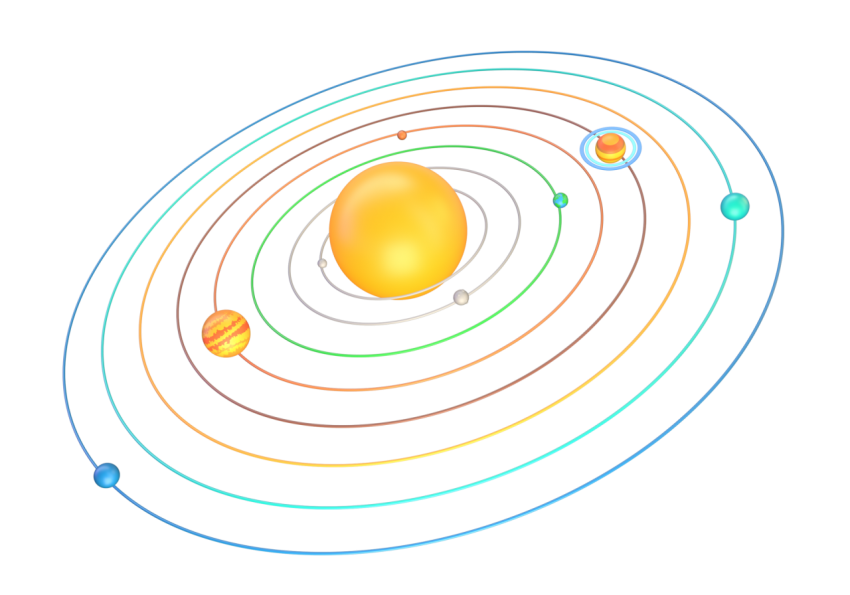 Solar System - 3D image