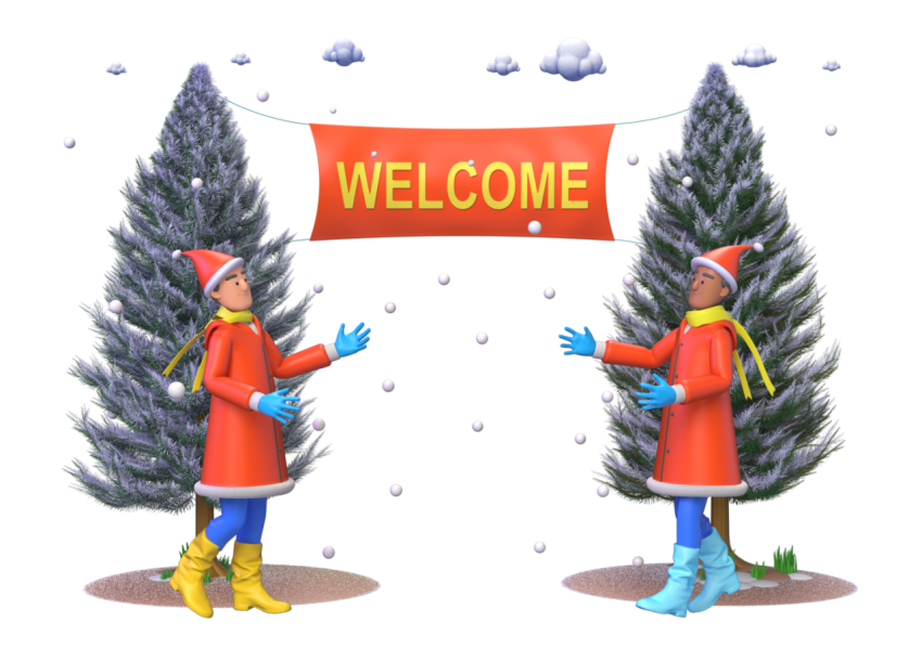 Welcome - 3D image