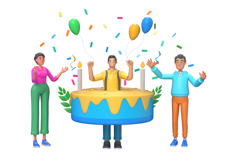 Birthday Celebration - 3D image