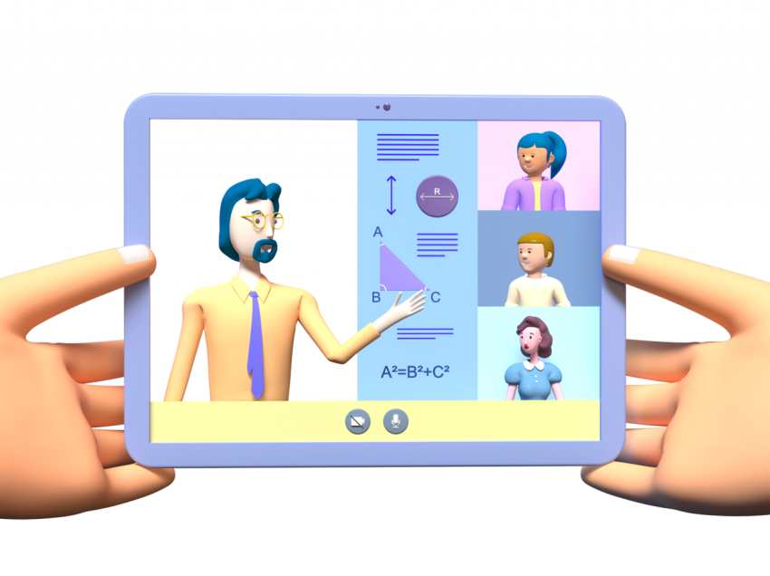 Online education - 3D image