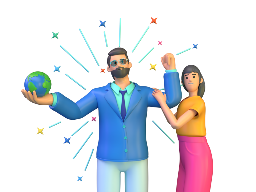 Success in business startup - 3D image