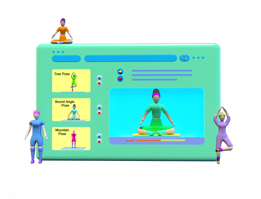 Online Fitness Platform - 3D image