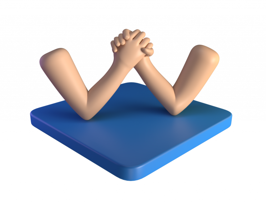 Arm Wrestling - 3D image