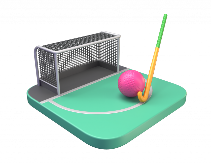 Hockey Field - 3D image