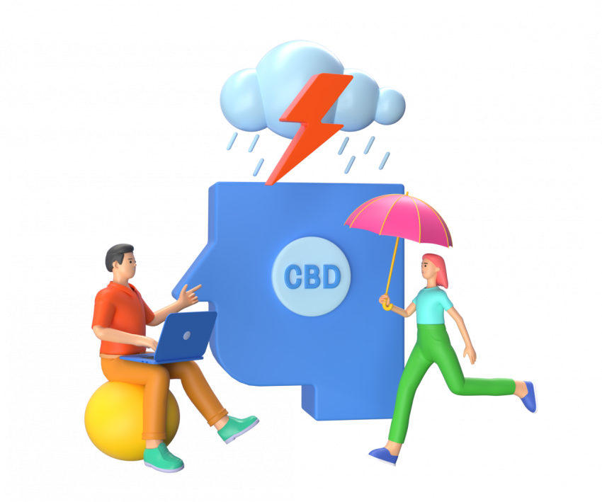 Side effects of CBD - 3D image