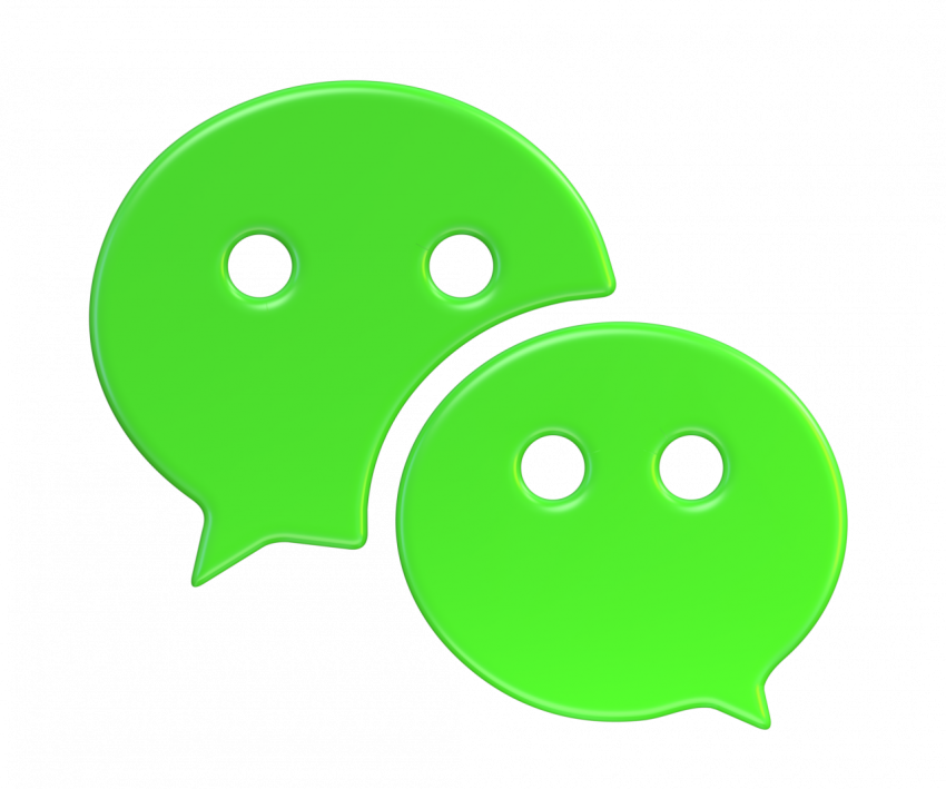 WeChat icon without background - 3D image