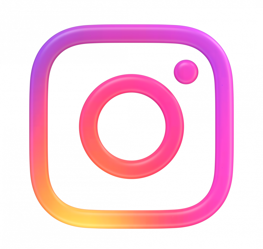 Instagram icon without background - 3D image