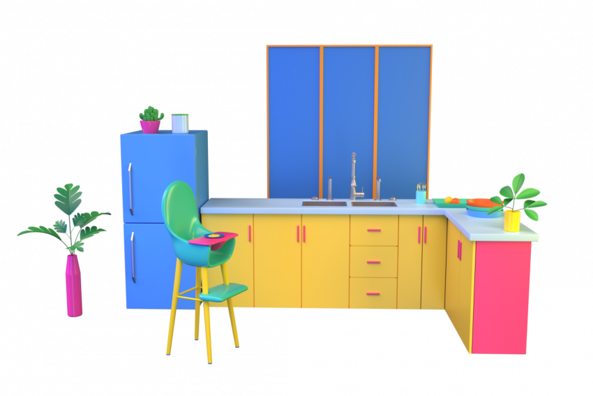 Kitchen Arrangement - 3D image