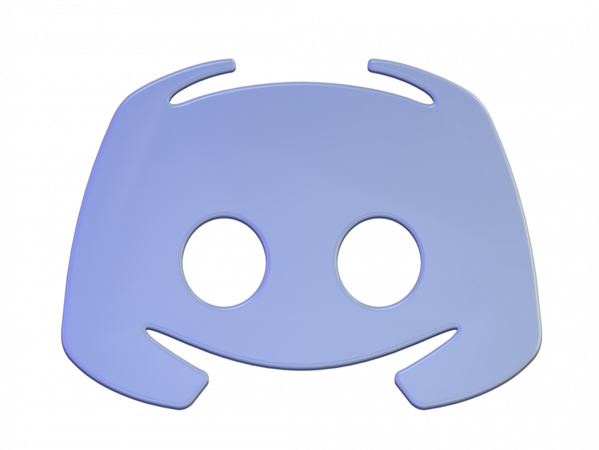Discord icon without background - 3D image