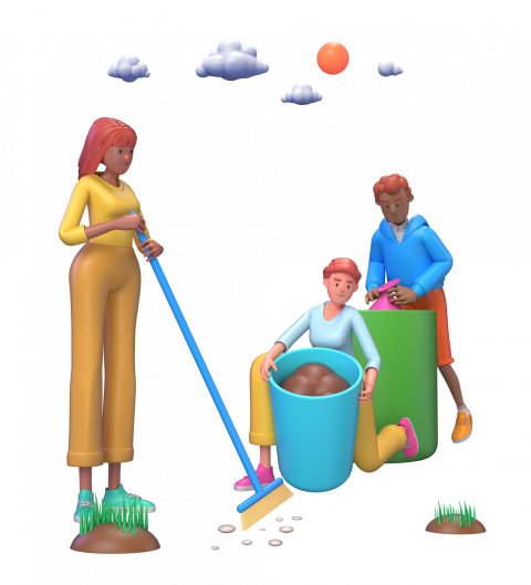 Community Cleaning - 3D image