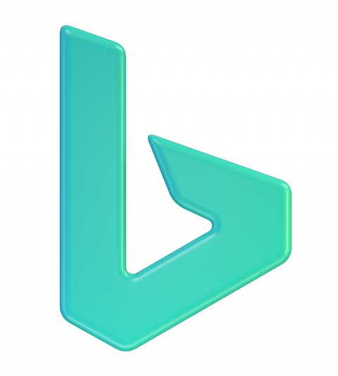 Bing icon without background - 3D image