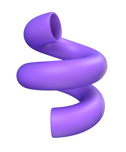 Squiggly line - 3D image