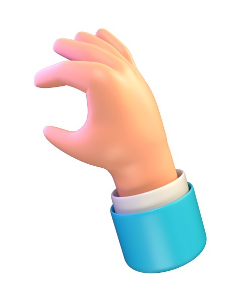 Scale hand gesture - 3D image
