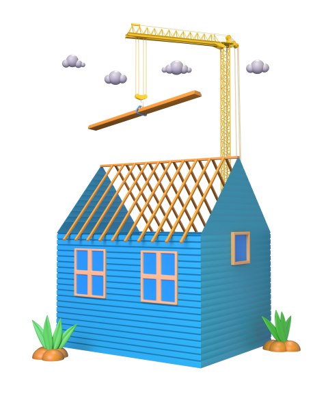 House Construction - 3D image
