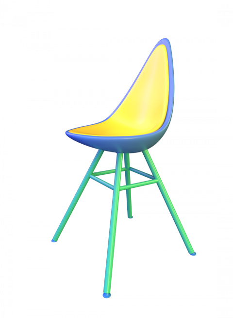 Cushion Chair - 3D image