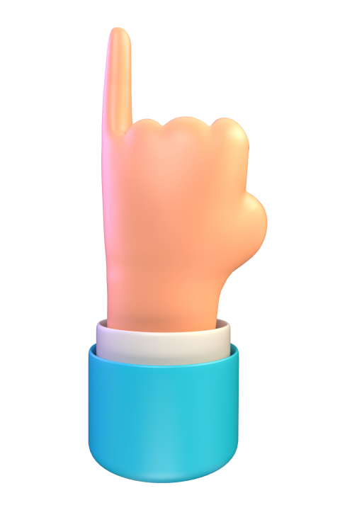 Small finger gesture - 3D image