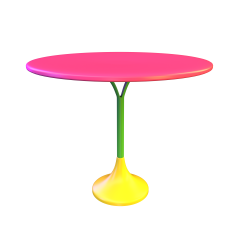 Small Round Table - 3D image