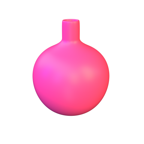 Pink Vase - 3D image