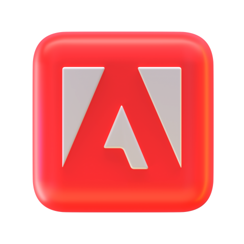 Adobe 3D logo - 3D image