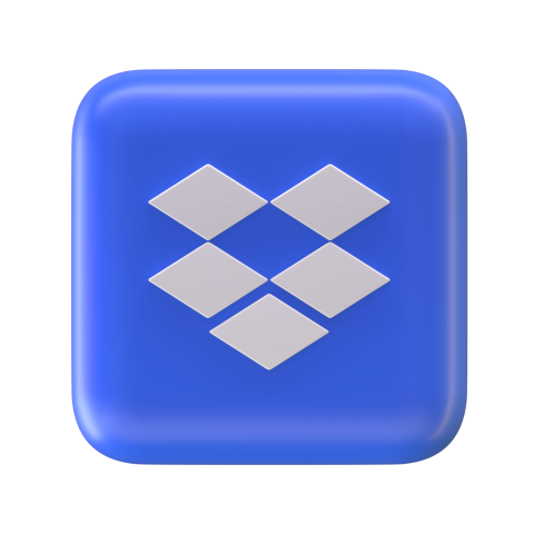 Dropbox 3D logo - 3D image